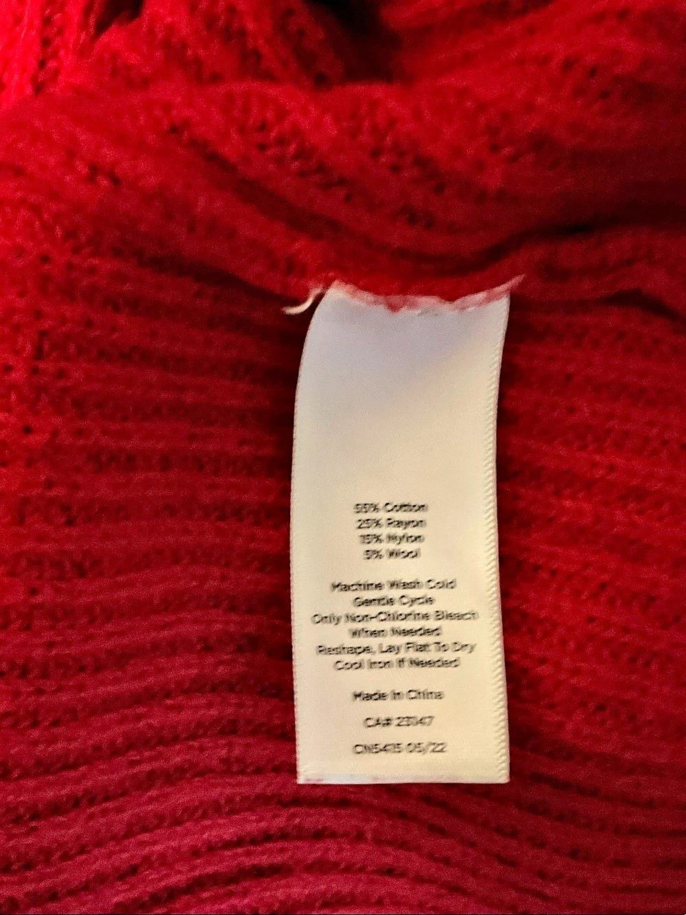 Talbots Ribbed Turtleneck Sweater Red - Picture 4 of 4